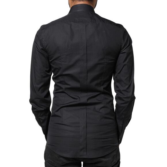 Dolce & Gabbana Black Love Embroidery GOLD Formal Dress Men's Shirt